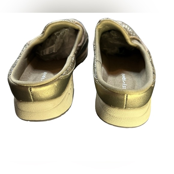 EASY SPIRIT Gold Removable Insole Arch Support Quilted Slip On Mules 8M NWOB - Picture 9 of 9